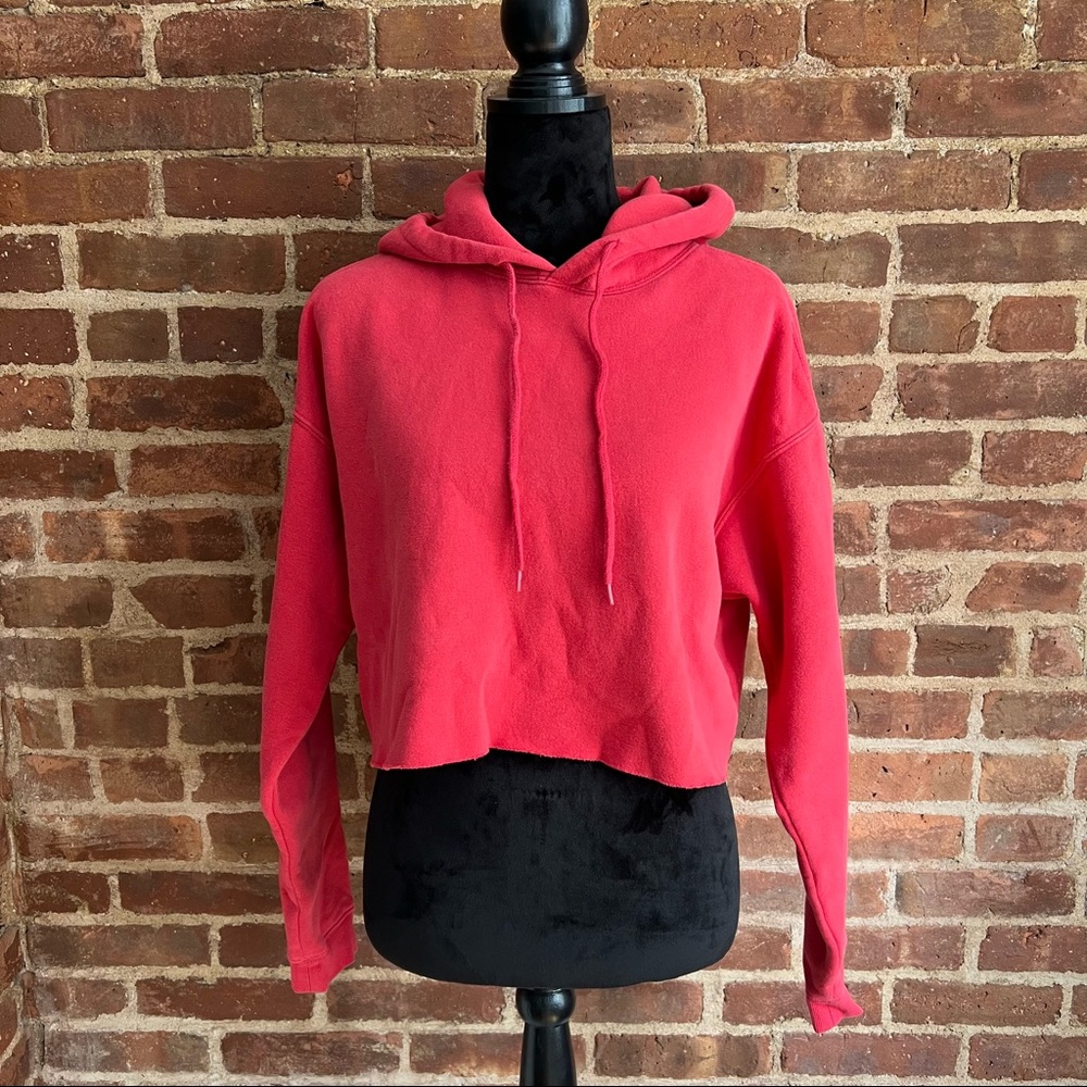 Super Soft Red Cropped Hoodie